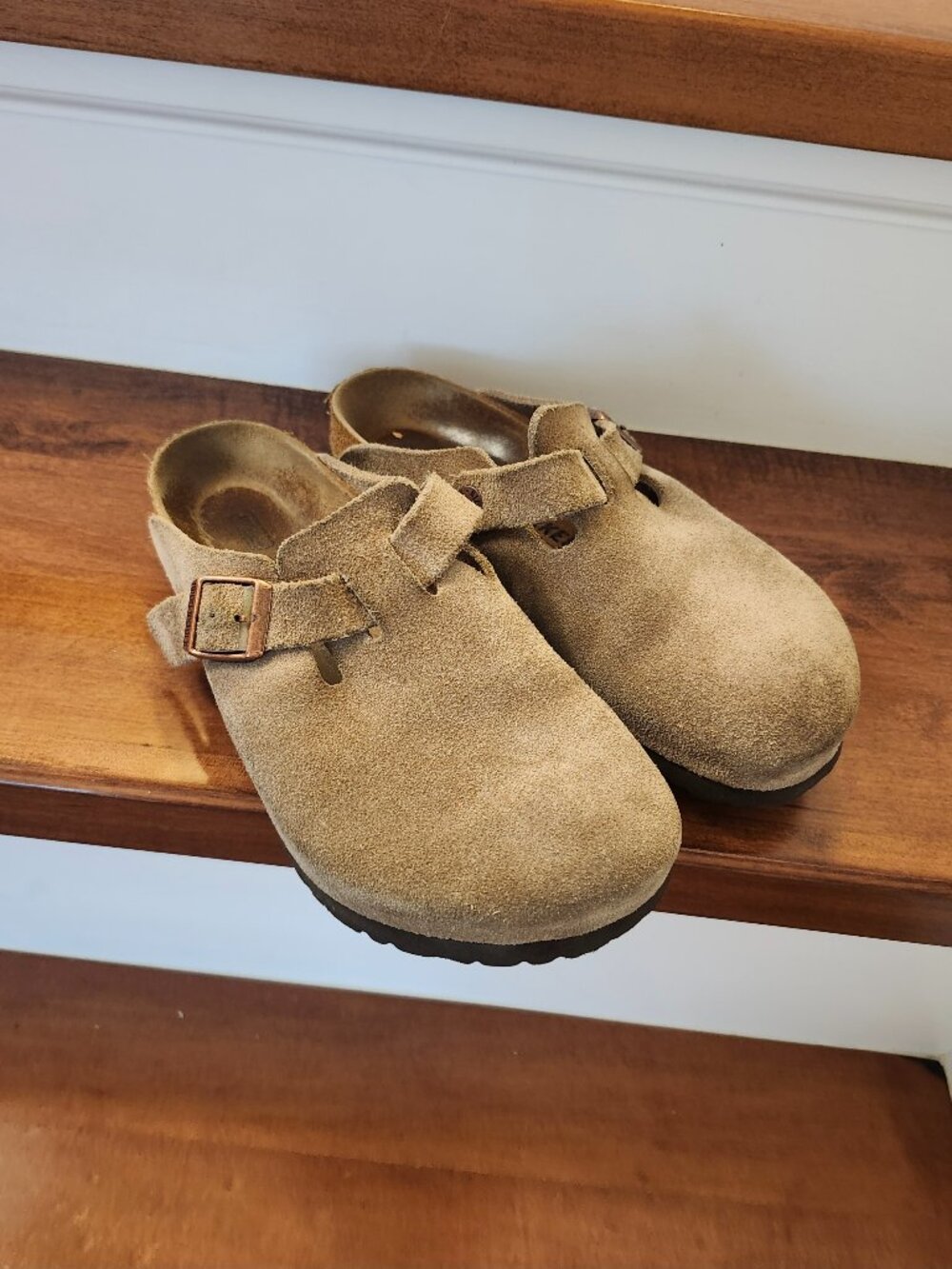 Birkenstock Boston Clogs in suede in size 37 women's
